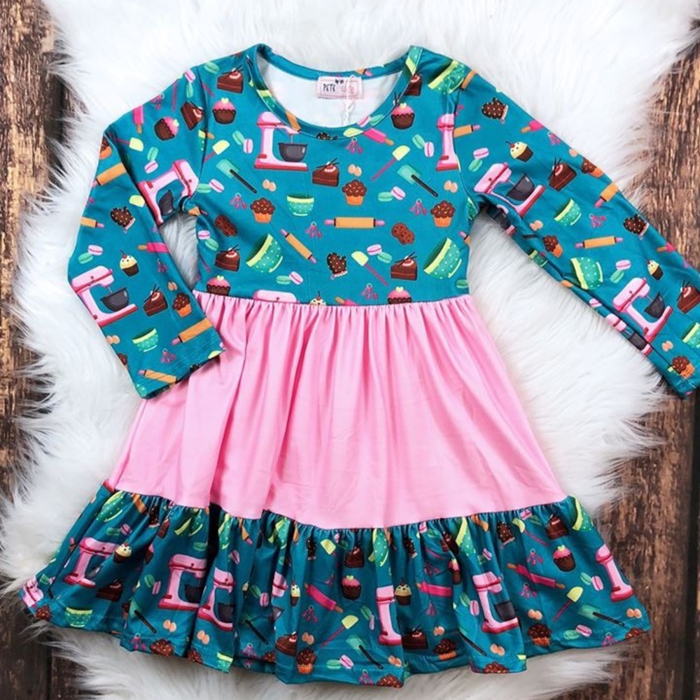 Baking girls dress